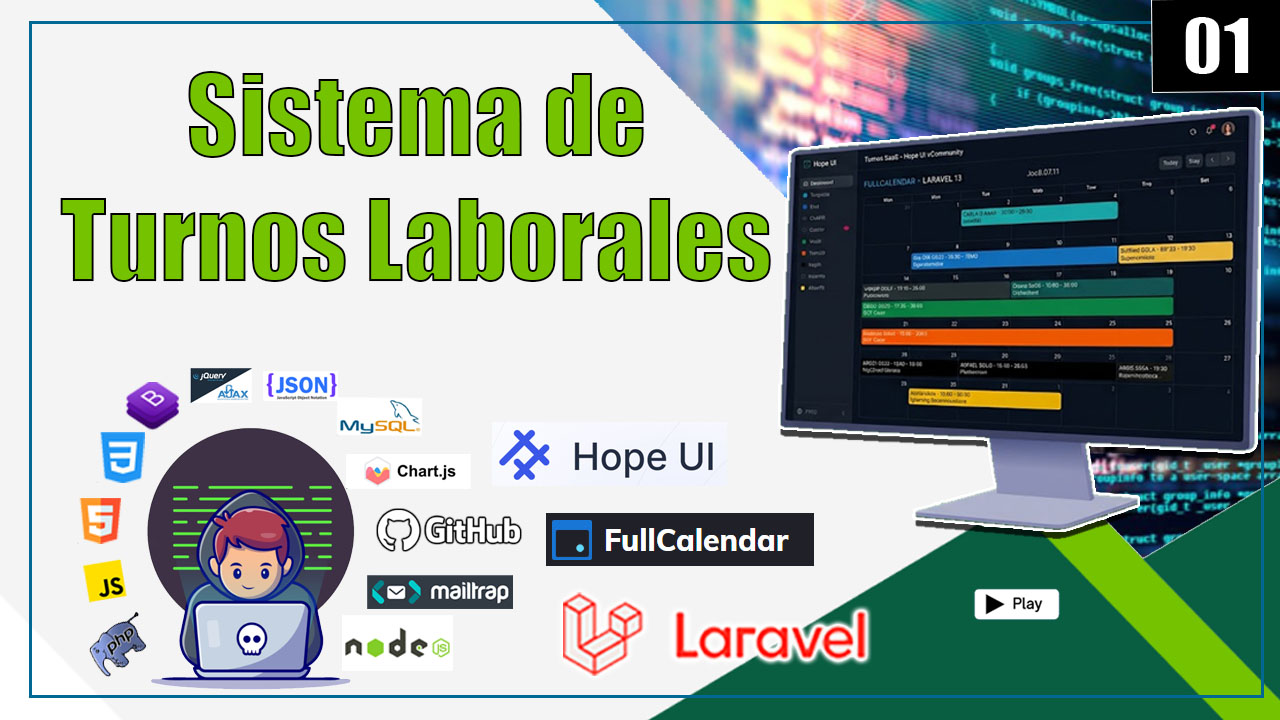 Sistema de Turnos Laborales Avanzado con Laravel 13, Hope UI y FullCalendar